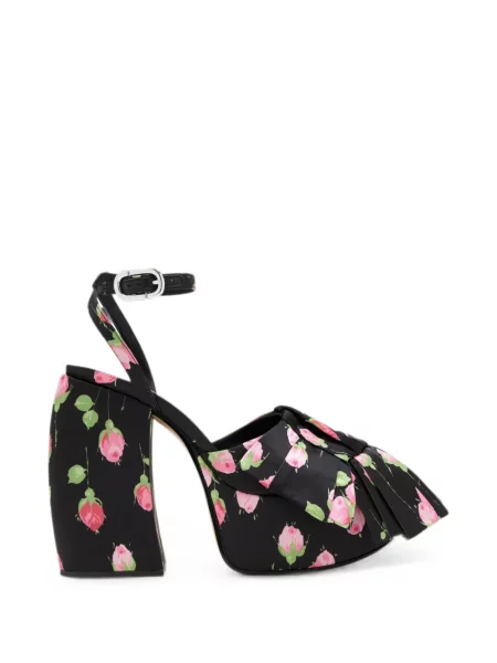 Pantofi cu toc Marc Jacobs cu funde cu platformă negru