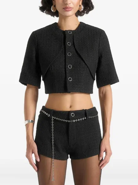 Top Manière De Voir din tweed alb