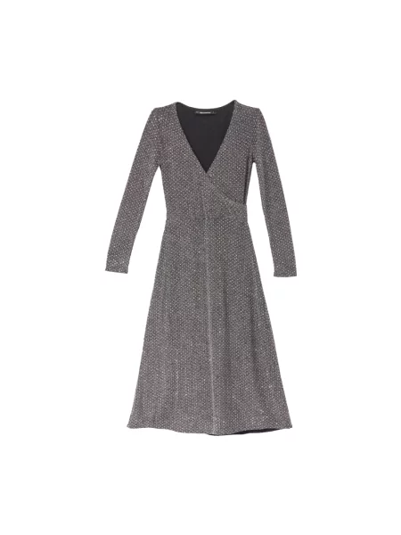 Kryształ górski sukienka Karl Lagerfeld z dżerseju czarna