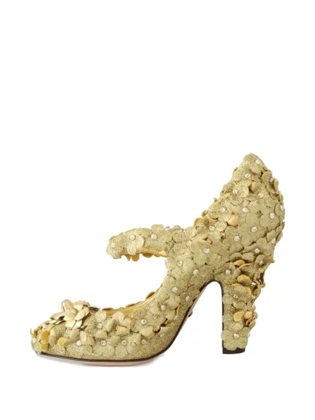 Pantofi cu toc Dolce & Gabbana cu model floral cu aplicații