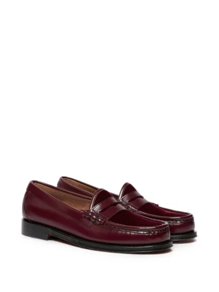Pantofi loafer G.h.bass de catifea roșu