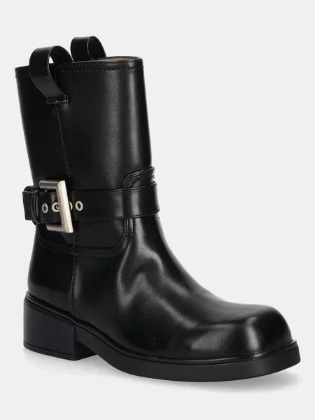 Armani Exchange botine cu drept negru