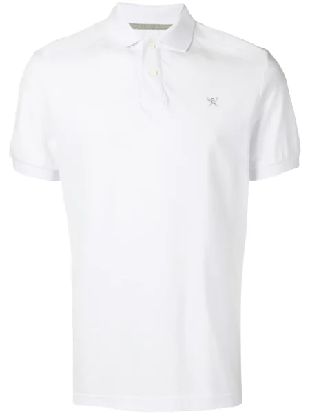 Tricou polo Hackett London cu broderie alb