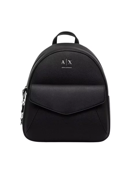 Plecak Armani Exchange skórzany czarny