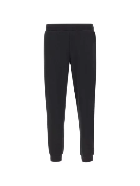 Pantaloni Ea7 Emporio Armani alergare cu autograf negru