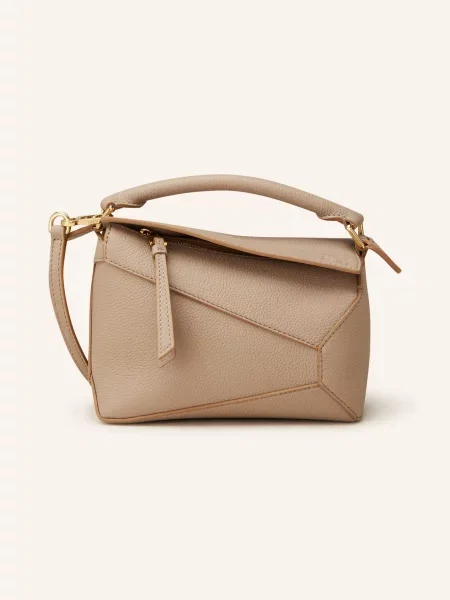 Loewe Torba Na Ramię Puzzle Edge Mini beige beżowa