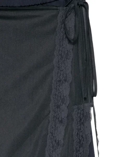 Панталон Pushbutton с дантела синьо