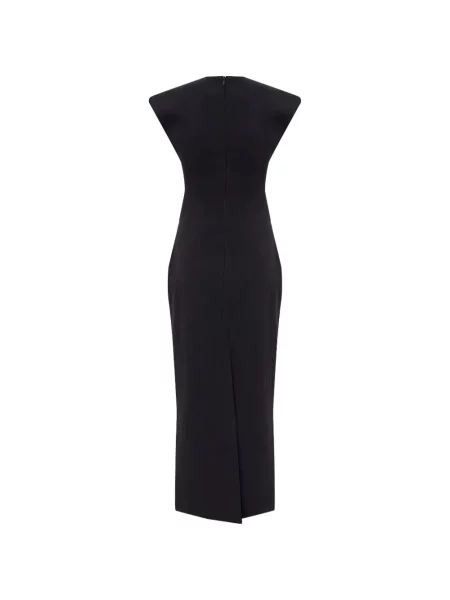 Rochie midi Acler cu model floral cu aplicații negru
