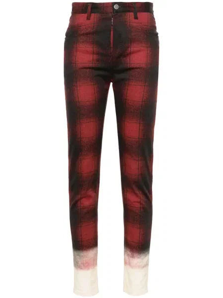 Pantaloni Maison Margiela în carouri gri