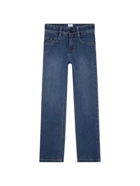 Jeansy straight leg dziecięce Bosswear niebieskie