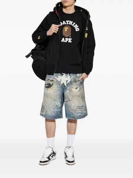 Tricou A Bathing Ape® cu imagine negru