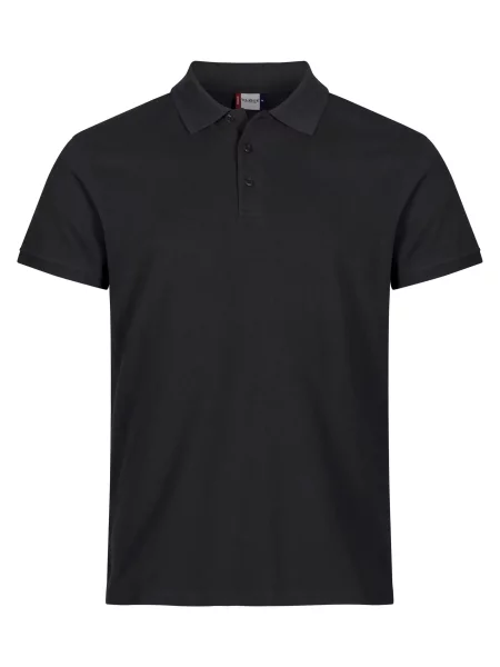Clique Heavy Premium Polo z czesanego bawełny – black czarna