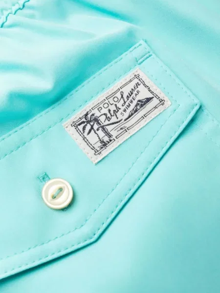 Λινό ριγέ polo Polo Ralph Lauren με κέντημα πράσινο