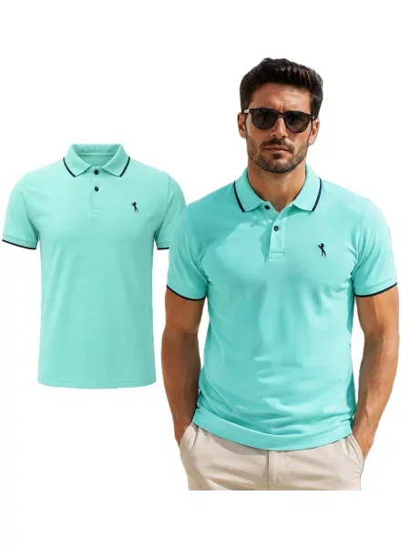 Tricou polo Lion mentă