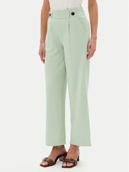 JDY Текстилни панталони Geggo Wide Leg зелен