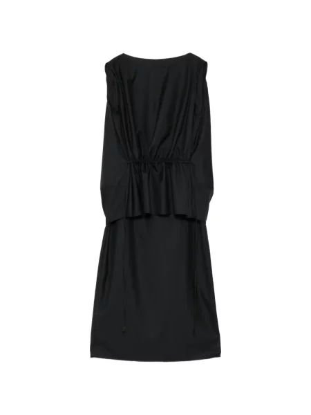 Rochie midi Less fără mâneci negru