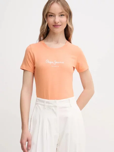 Pepe Jeans Tričko NEW VIRGINIA SS N oranžové