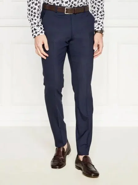 Joop! Gyapjú nadrág | Slim Fit kék