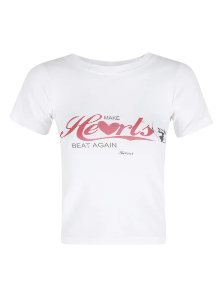 Koszulka Fiorucci w serca biała