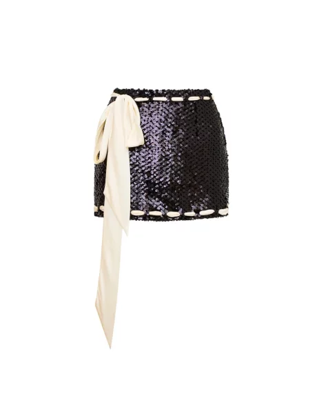 Mała mały spódnica mini Loveshackfancy czarna