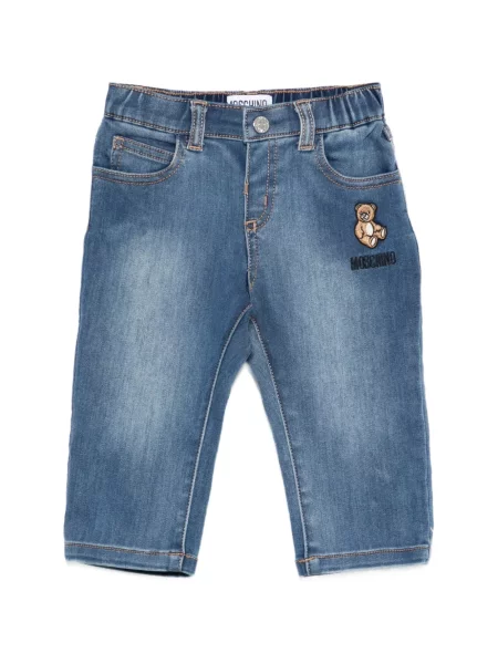 Spodnie dziecięce Moschino niebieskie