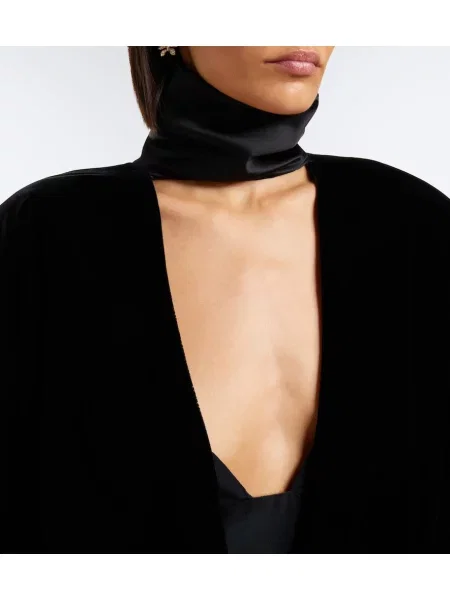 Rochie Valentino Garavani de catifea negru