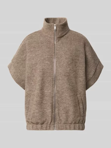 Kardigan rozpinany o kroju relaxed fit ze stójką i rękawem o dł. Emily Van Den Bergh