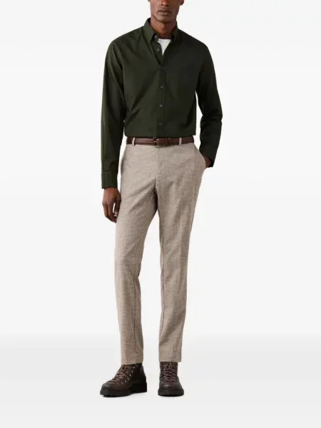 Cămașă Hackett London din țesătură twill verde