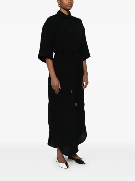 Rochie tip cămașă Nanushka de costum negru