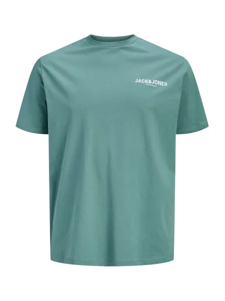Jack & Jones Plus Majica JPRBLAOSCAR zelena bela