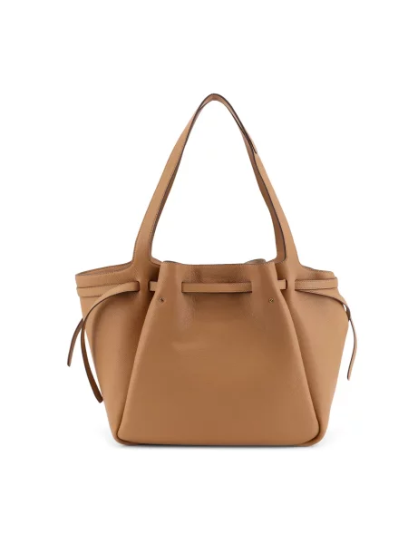 Tory Burch torebka skórzana Romy Tote beżowy