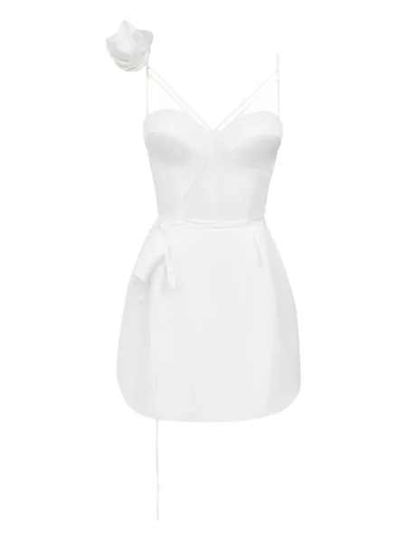 Kostiumas mini mini suknelė Post Meridiem korsetas balta