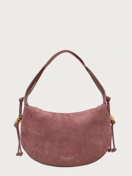 Coccinelle torebka hobo zamszowa różowa
