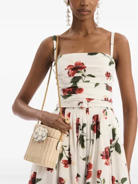 Gėlėta rankinė Oscar De La Renta su aplikacija