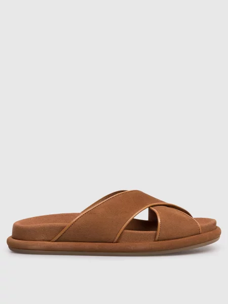 Замшеві шльопанці Santoni коричневі