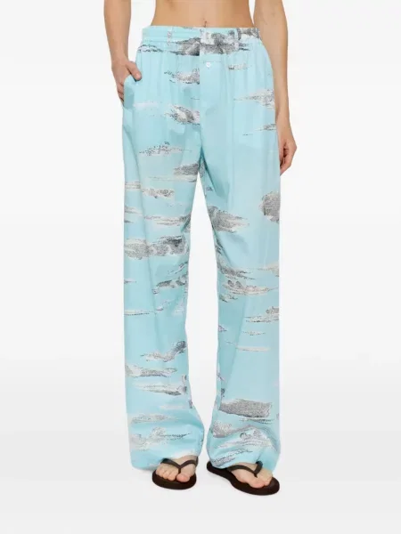 Pantaloni Moschino cu imagine albastru