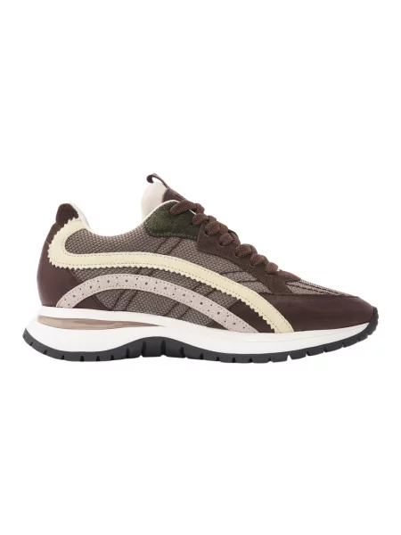 Sneakersy Via Vai skórzane brązowe