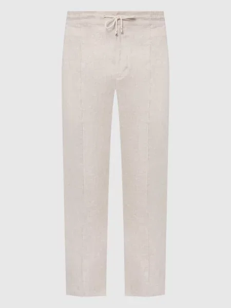 Льняные брюки Doriani Cashmere бежевые
