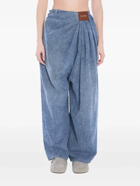 Jeansy Loewe drapowane niebieskie