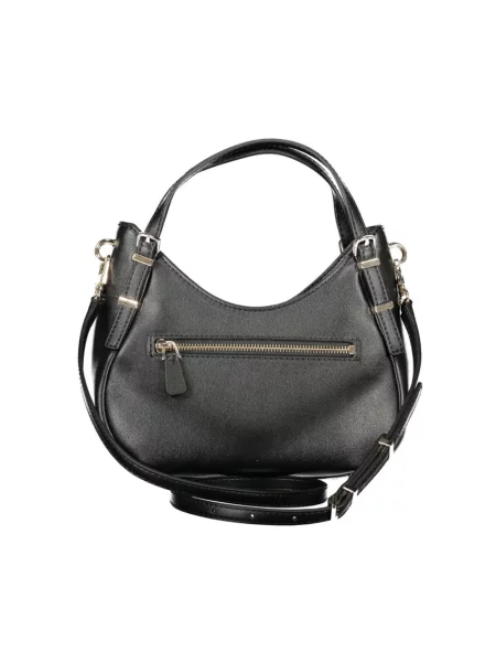 Lniana torebka Guess czarna