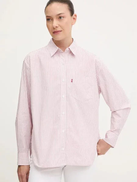 Levi's cămașă din cu guler clasic relaxed roz