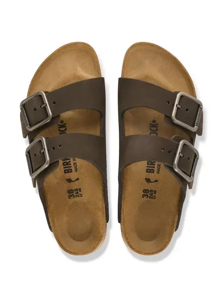 Кожаные шлепанцы Birkenstock с пряжкой