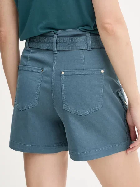 Шорти Morgan однотонні висока посадка SHITITO бірюзовий