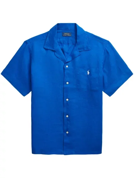 Αρκουδάκι polo Polo Ralph Lauren υφαίνω διαγωνίως με σχέδιο μπλε