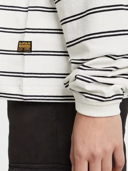 Смугастий светр G-star Raw білий