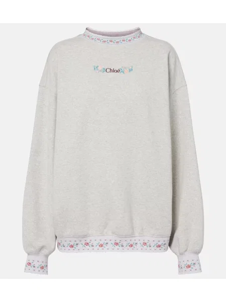 Hanorac Chloé din jerseu gri
