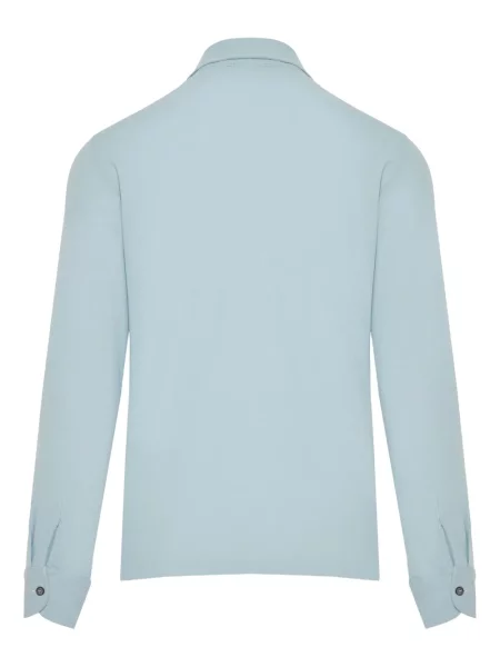 Lung tricou polo Zanone albastru