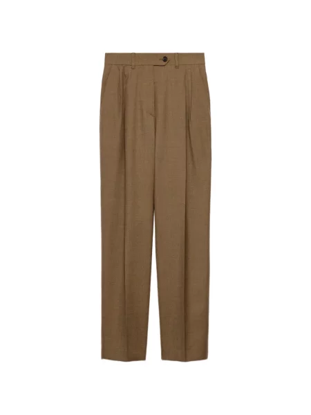 Pantaloni Prada de lână maro