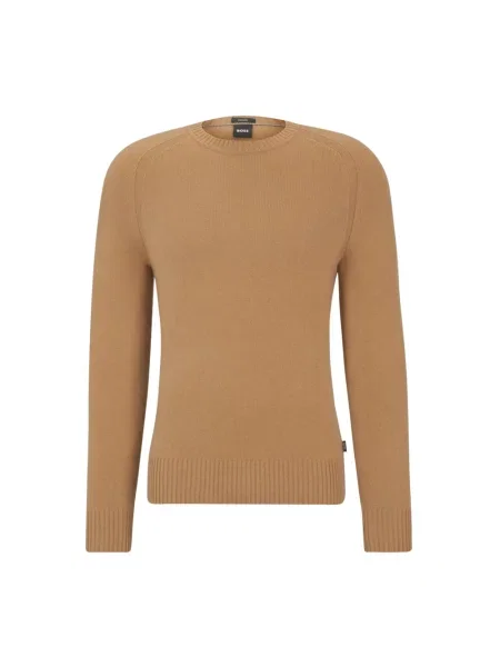 Sweter Hugo Boss z kaszmiru beżowy