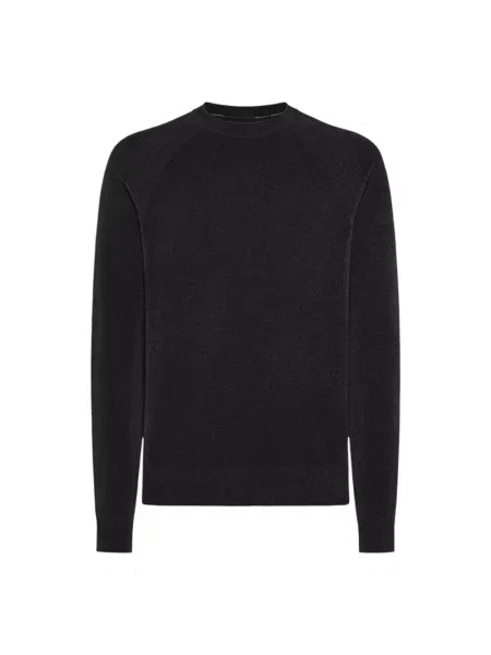 Aksamitny sweter Rrd szary